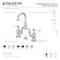 Kingston Brass Bridge Bathroom Faucet with Brass PopUp, Matte Black KS7990PL - alternate 6